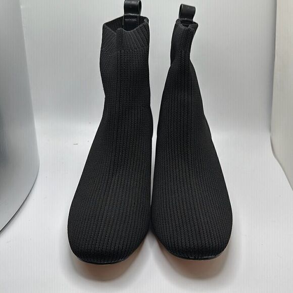 CUSHIONAIRE Women's Stretch bootie +Memory Foam 8 BLACK - Picture 2 of 7